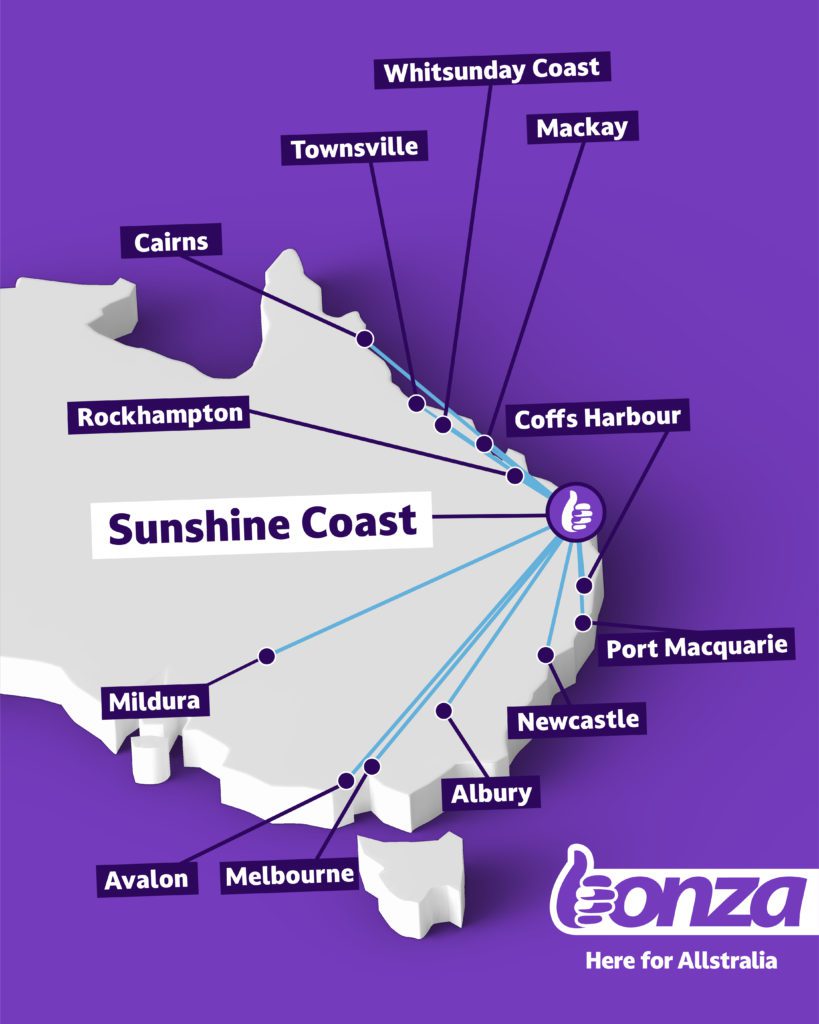 Bonza Sunshine Coast flights