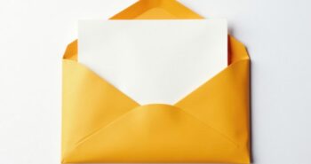 Sealed envelope, confidential document on white , secret information, hush hush, discreet